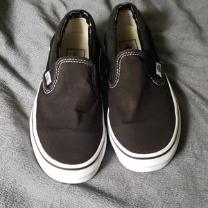 Unisex Black slip on Vans good condition